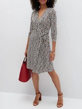 Banana Republic Leopard Print Wrap Dress SP